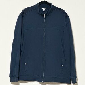Calvin Klein Men’s Full Zip Jacket Casual Lightweight Track Style Navy Blue‎ XXL
